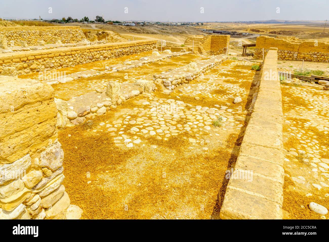 View of Tel Beer Sheva archaeological site, believed to be the remains