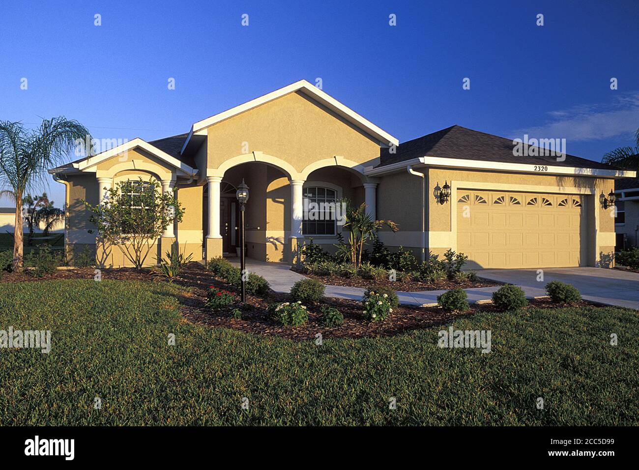 Wellkept suburban house in Sarasota, Florida, USA Stock Photo Alamy