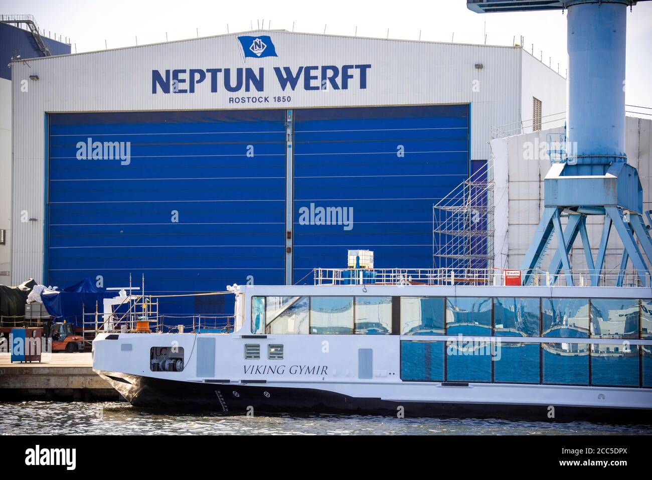 Rostock, Germany. 12th Aug, 2020. The Neptun shipyard in Rostock