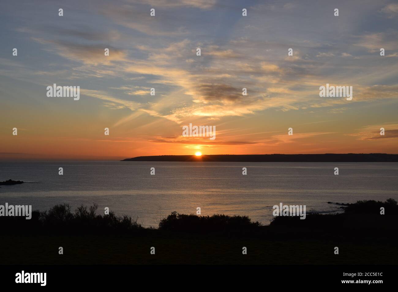 Coastal Sunset Stock Photo