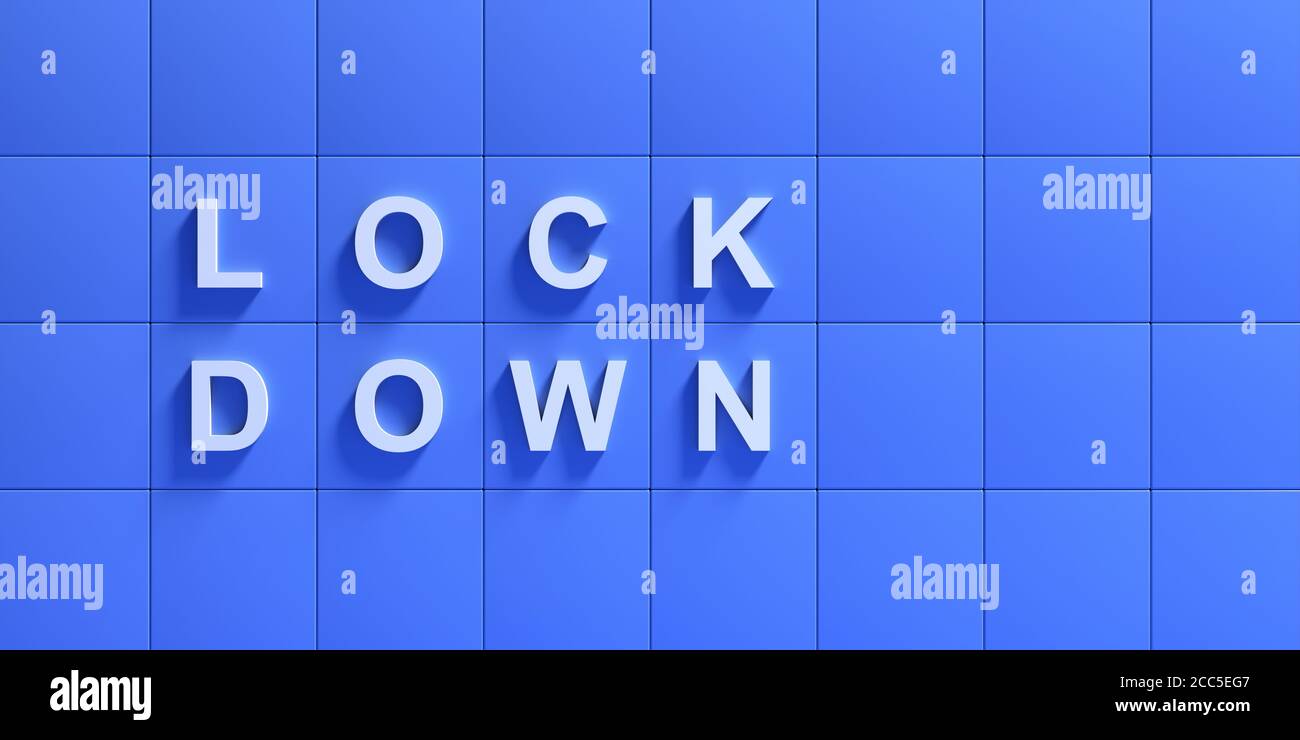 Lockdown sign. Business shutdown concept, stay home for safety ...