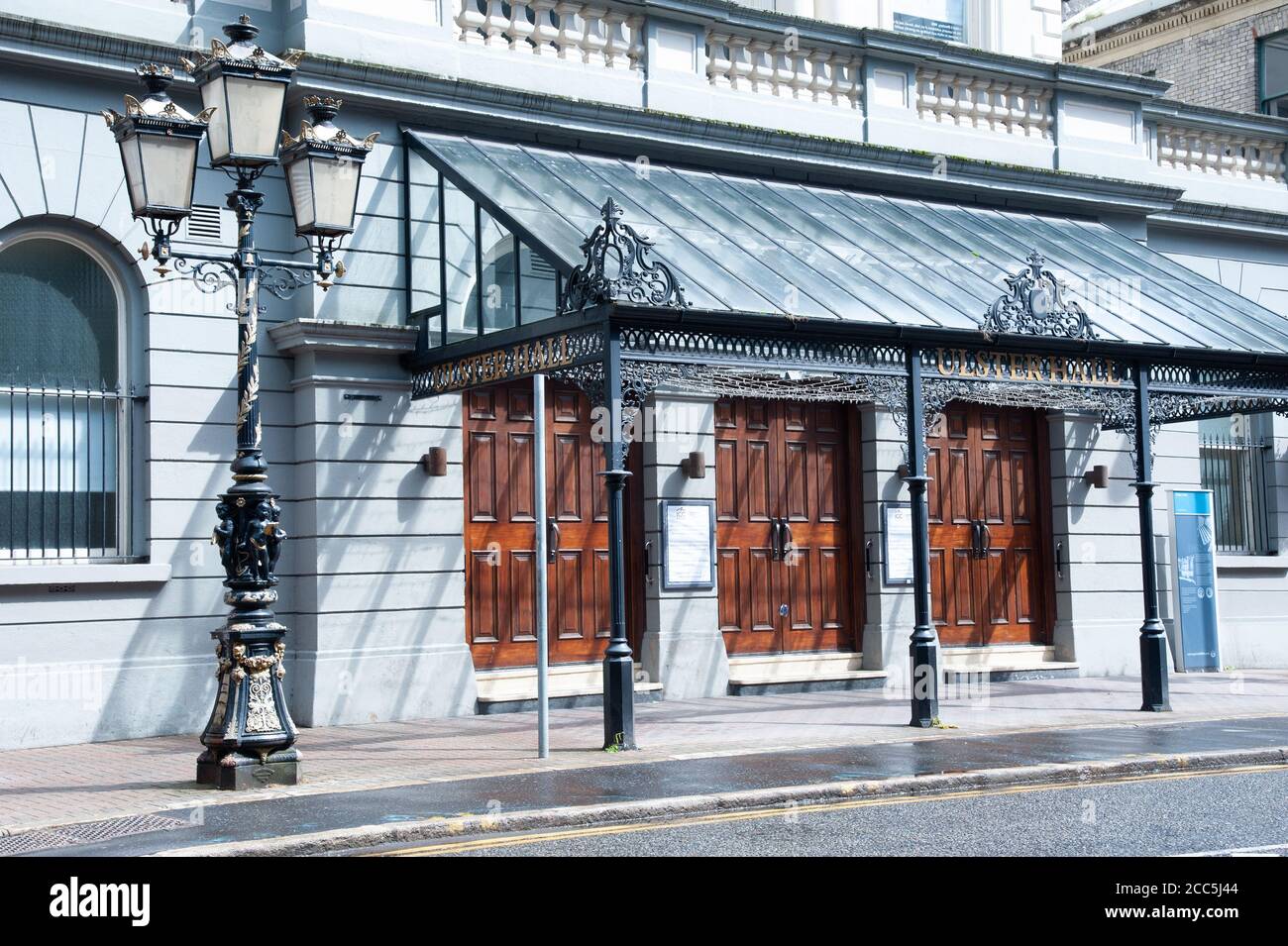 Ulster Hall in Belfast city , Northern Ireland, UK, Detail of the