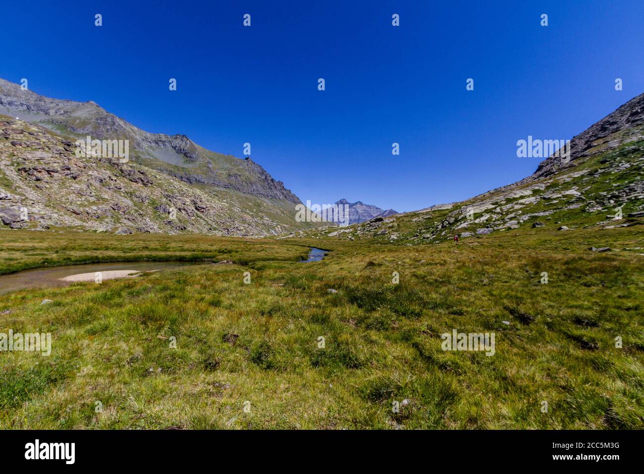 Beautiful valley in Gran Paradiso National Park Stock Photo