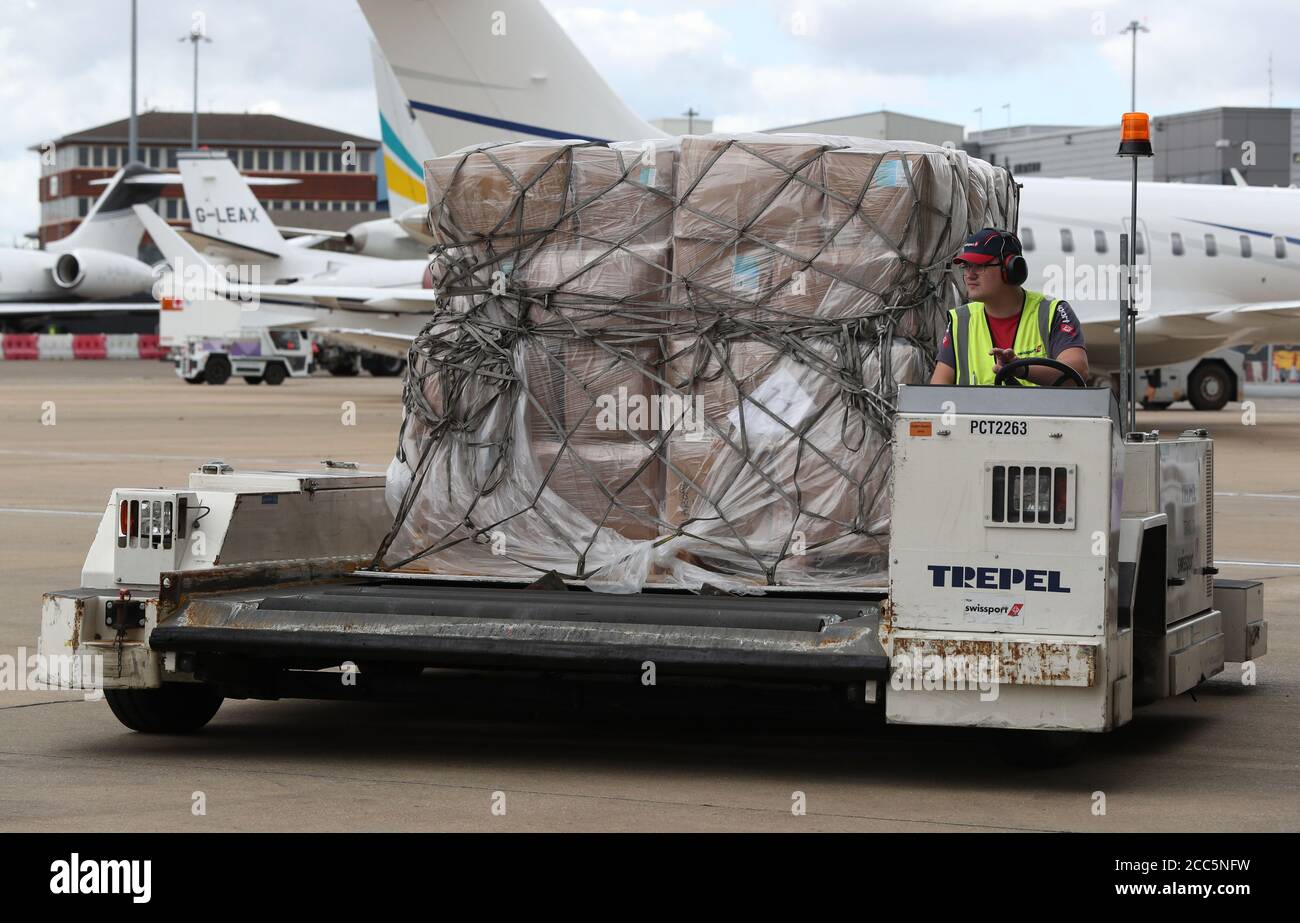 Part of a consignment of surplus medical supplies bound for Beirut