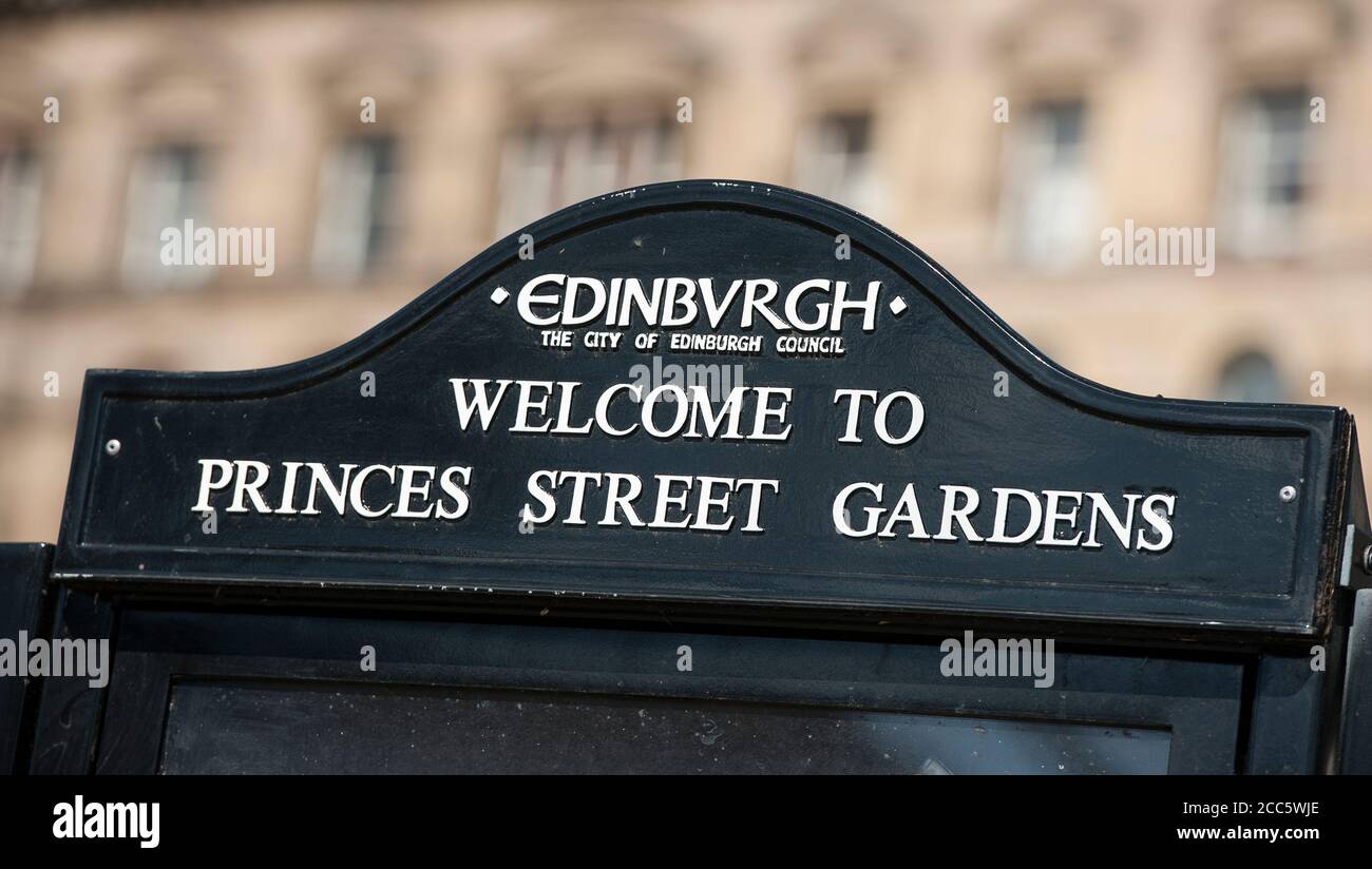 Princes Strasse Edinburgh Großes Schild aus Stahl 400mm x 300mm Og 