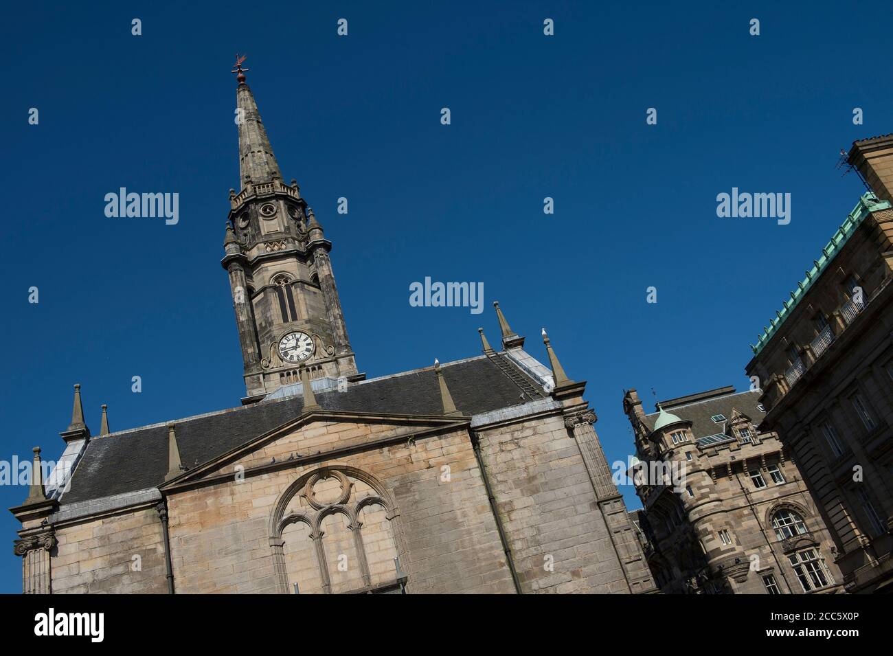 Tron Kirk clock tower, home of the Royal Mile Market on the Royal Mile