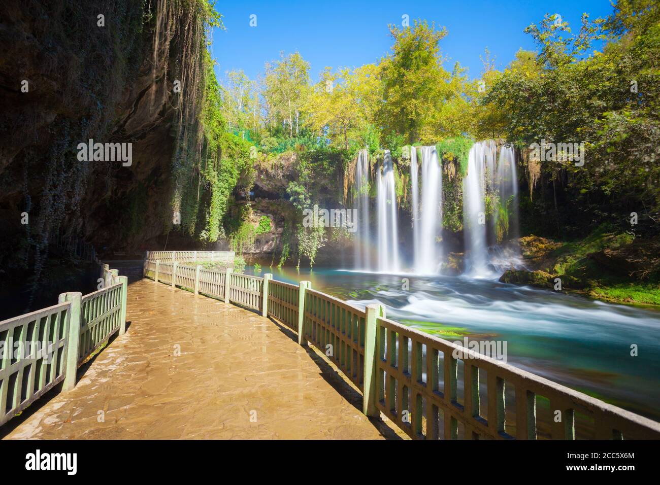 Duden waterfall park in Antalya city in Turkey Stock Photo