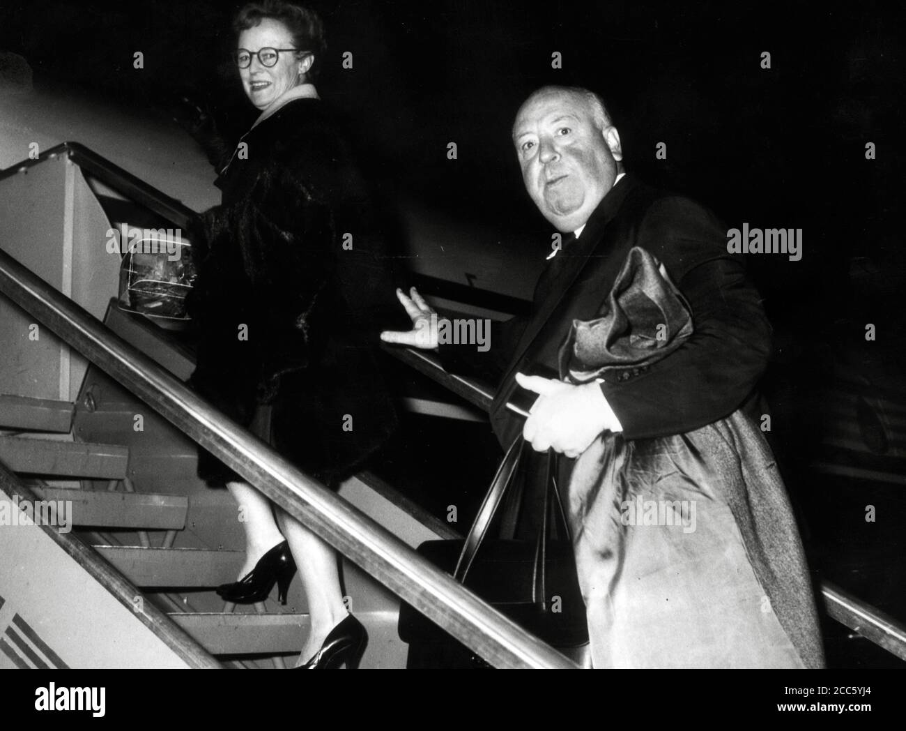 Alfred Hitchcock With Wife Alma Reville Stock Photo Alamy