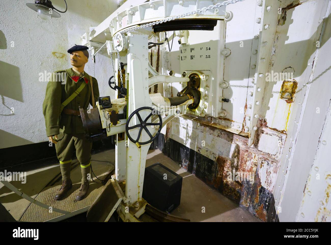 Sainte-Agnes, France - August 19, 2020: The Fortress in St. Agnes of the Maginot Line. Grenade, Granate, Mörser, Linie, Weltkrieg, World War II, 2, , WW2, WWII, Guerre, Bunker, Fort, Festung, Two, Museum, Fortresse, mondiale, Krieg, | usage worldwide Stock Photo