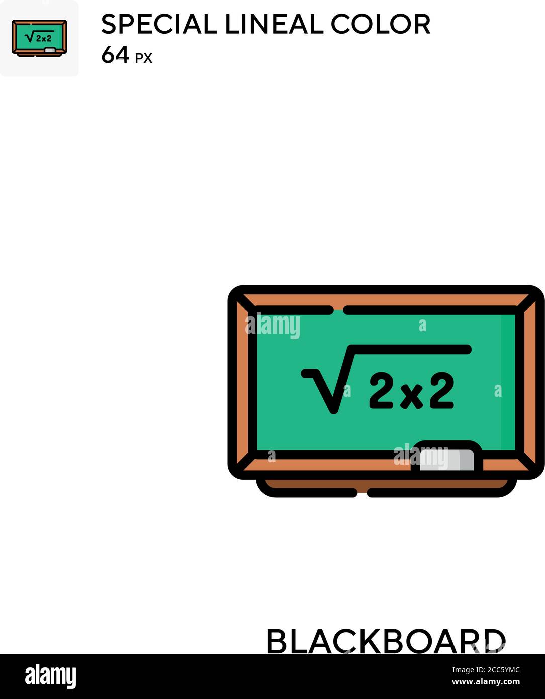 Blackboard soecial lineal color vector icon. Illustration symbol design template for web mobile UI element. Stock Vector