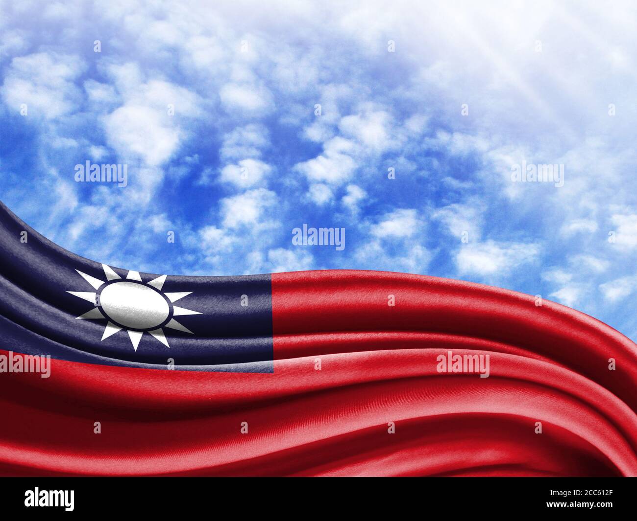 Taiwan silk flag hi-res stock photography and images - Alamy