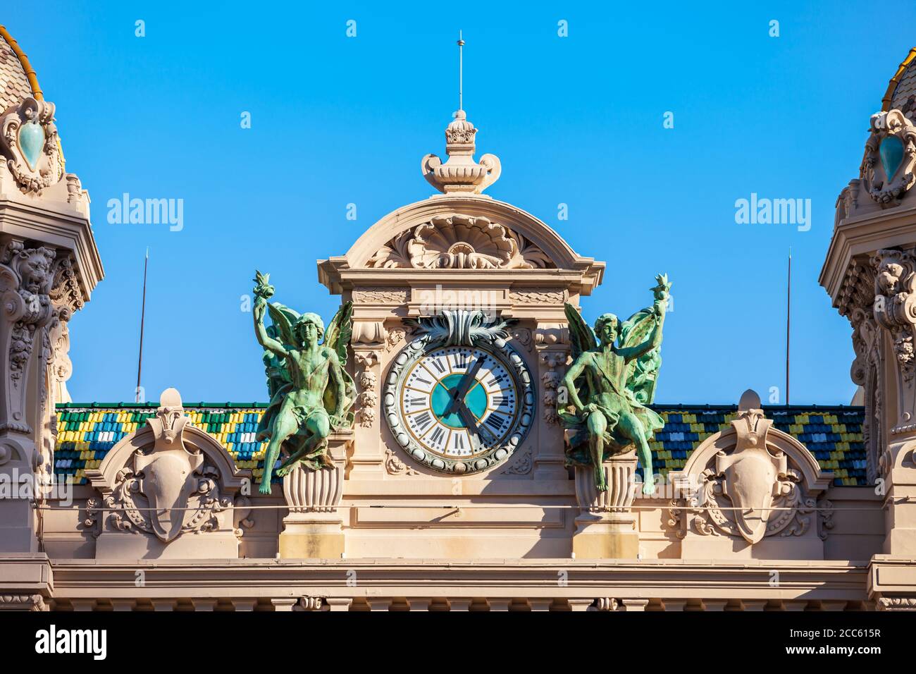 Monte Carlo Casino is an entertainment complex includes casino, Grand Theatre and Les Ballets de Monte Carlo in Monaco Stock Photo