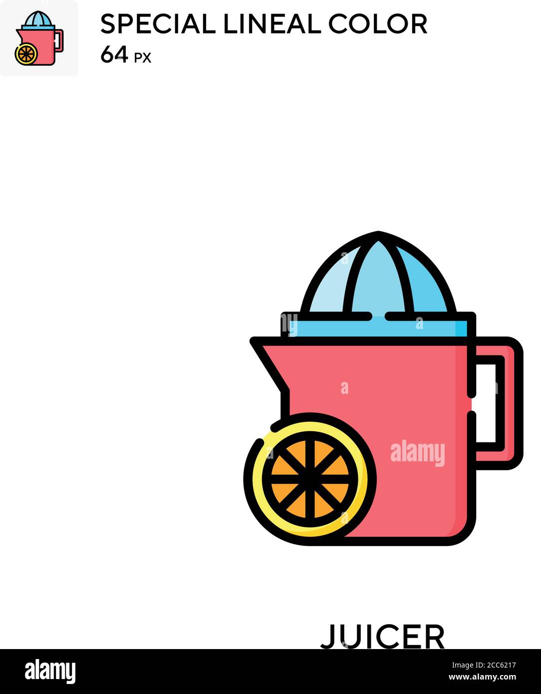 Juicer soecial lineal color vector icon. Illustration symbol design ...