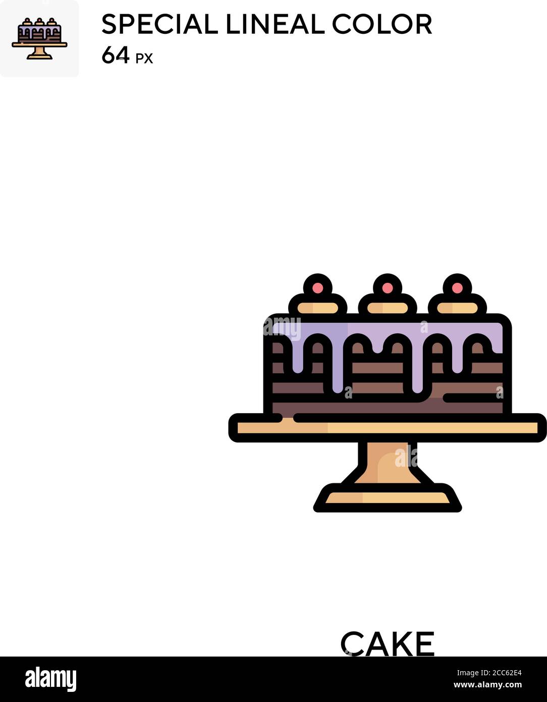 Cake soecial lineal color vector icon. Illustration symbol design ...