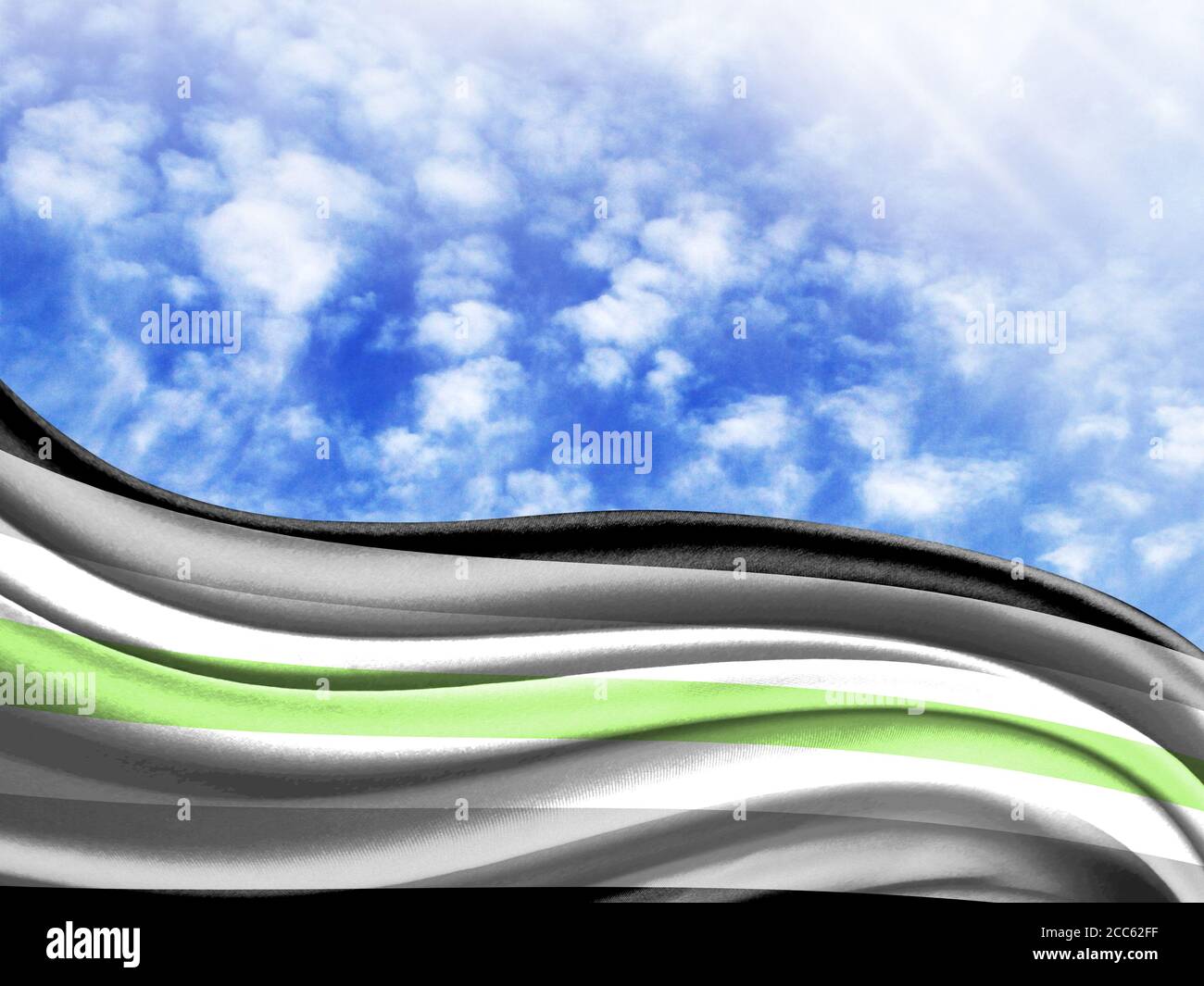 Agender Pride Flag Against The Sky With Place For Text Stock Photo Alamy