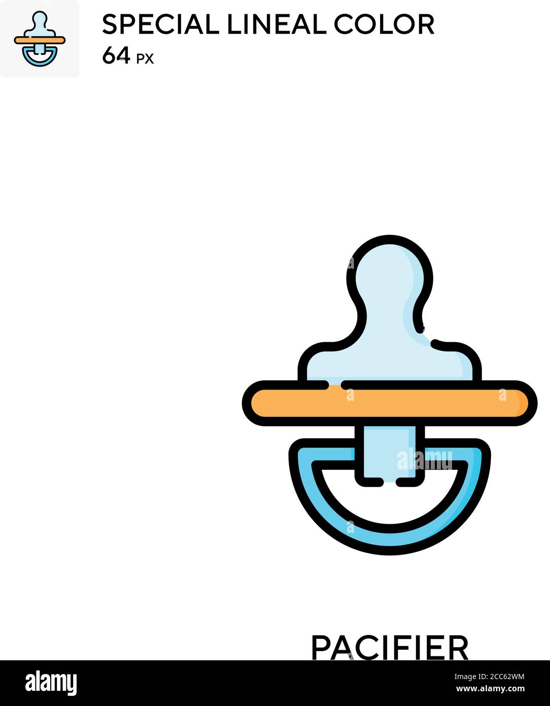 Pacifier soecial lineal color vector icon. Illustration symbol design ...