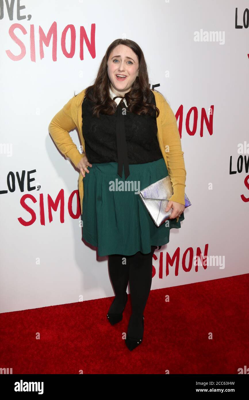 LOS ANGELES - MAR 13:  Becky Albertalli at the Love, Simon Special Screening at Westfield Century City Mall Atrium on March 13, 2018 in Century City, CA Stock Photo