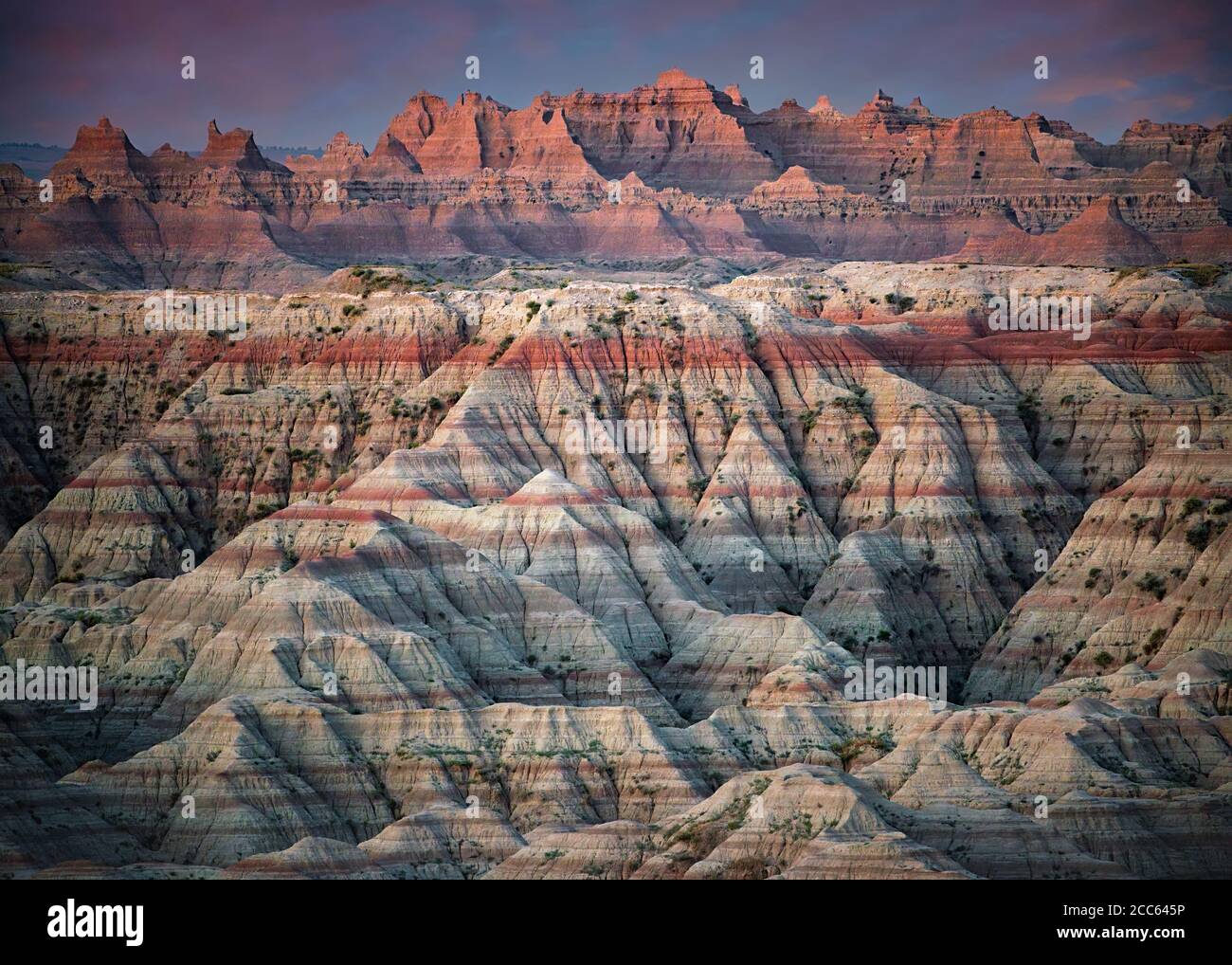 Rock Formations in the South Dakota Badlands Stock Photo