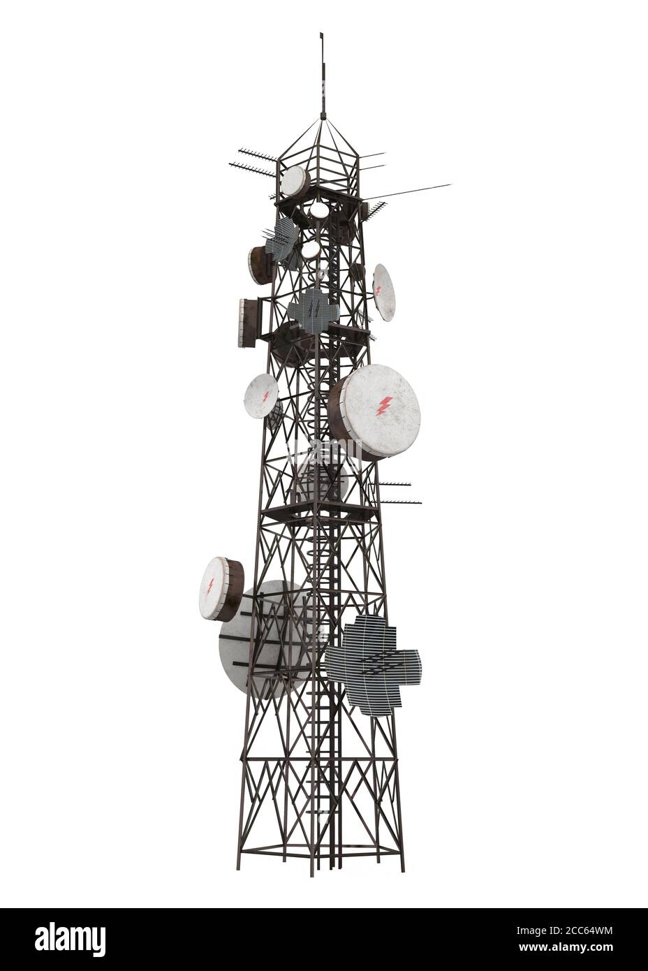 Communication Tower Isolated Stock Photo - Alamy