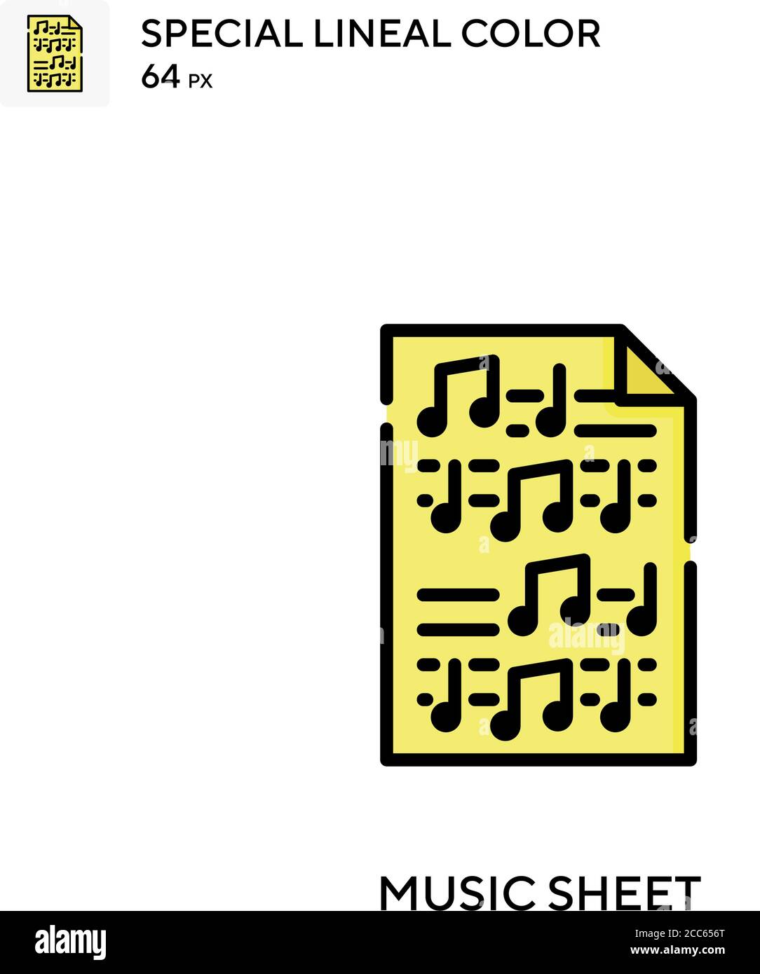 Music sheet soecial lineal color vector icon. Illustration symbol ...
