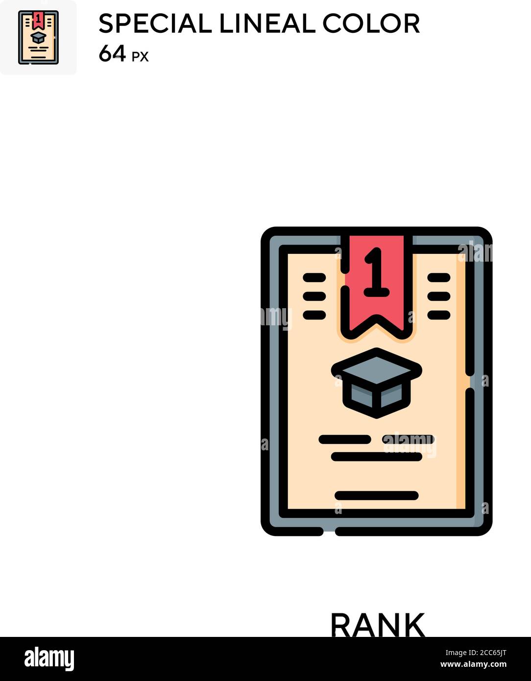 Rank soecial lineal color vector icon. Illustration symbol design ...