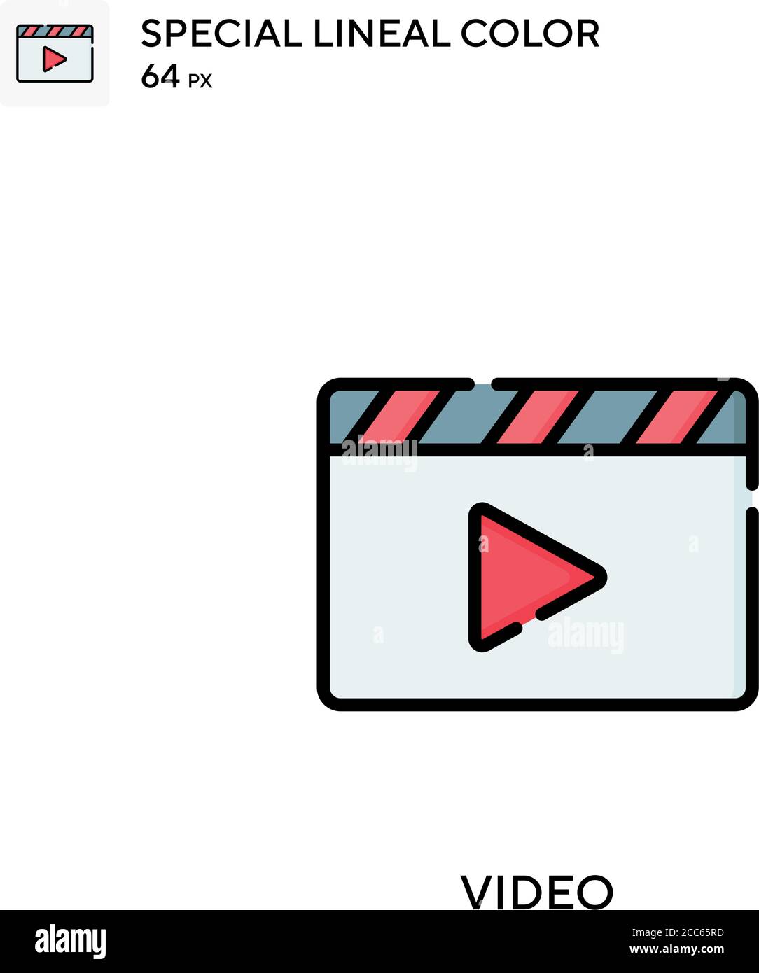 Video soecial lineal color vector icon. Illustration symbol design ...