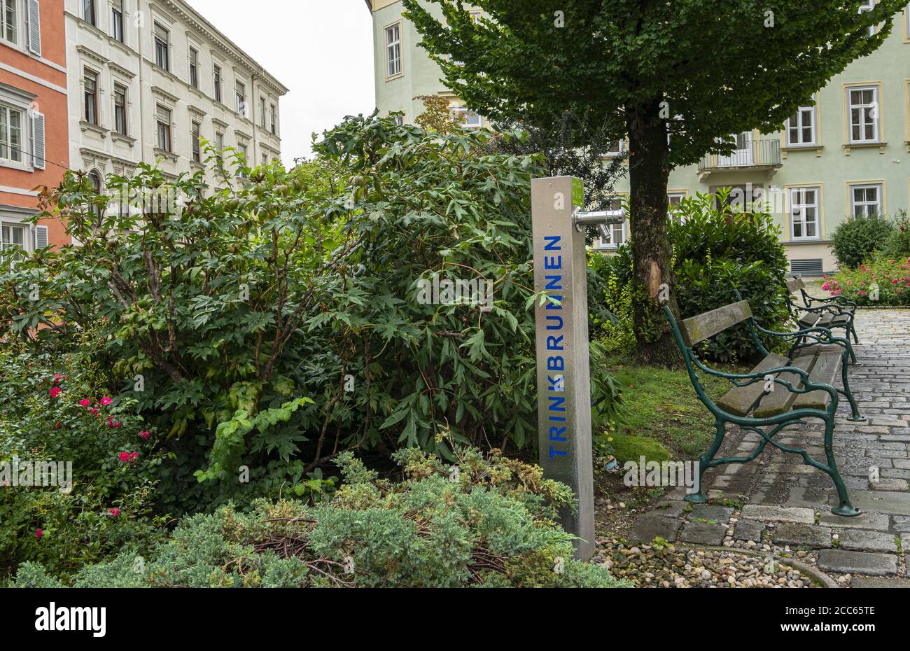 Graz, Austria. August 2020. a drinking water fountain in the city center  Stock Photo - Alamy
