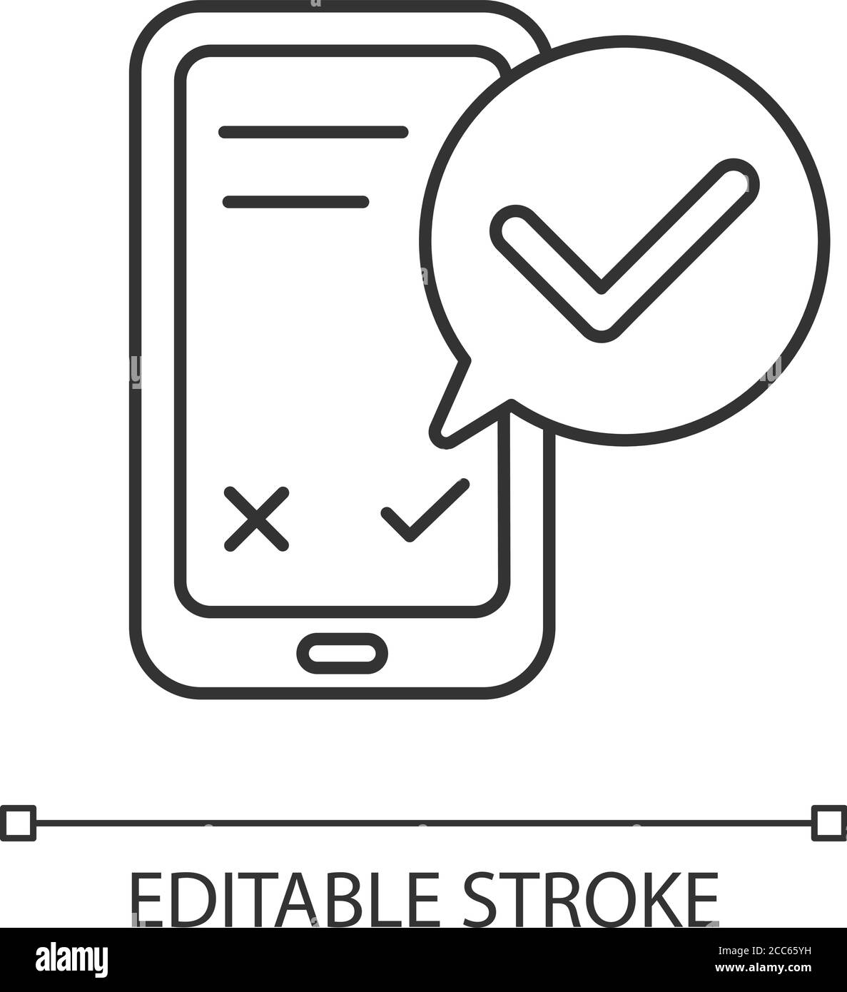 Smartphone service check linear icon Stock Vector Image & Art - Alamy