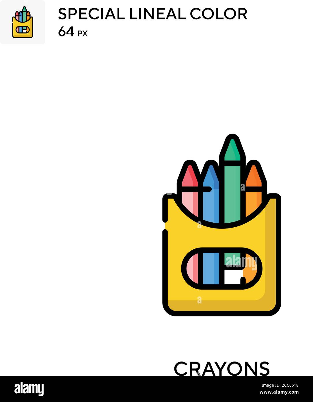 Wax crayons and chalk for children Stock Vector Images - Alamy