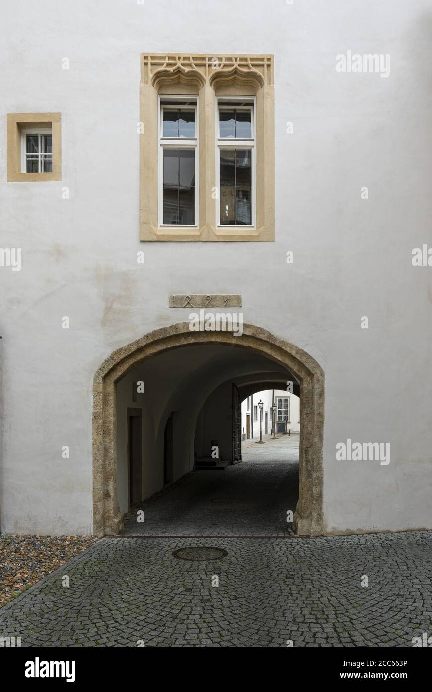 Graz, Austria. August 2020. The inner courtyard of the Grazer Burg Stock Photo