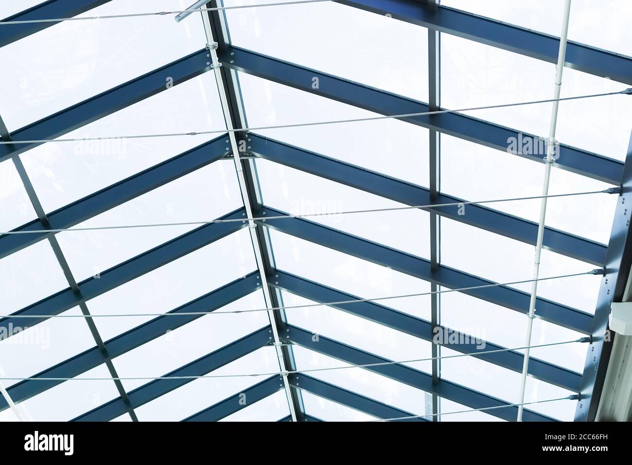 Glass Roof of a company building Stock Photo