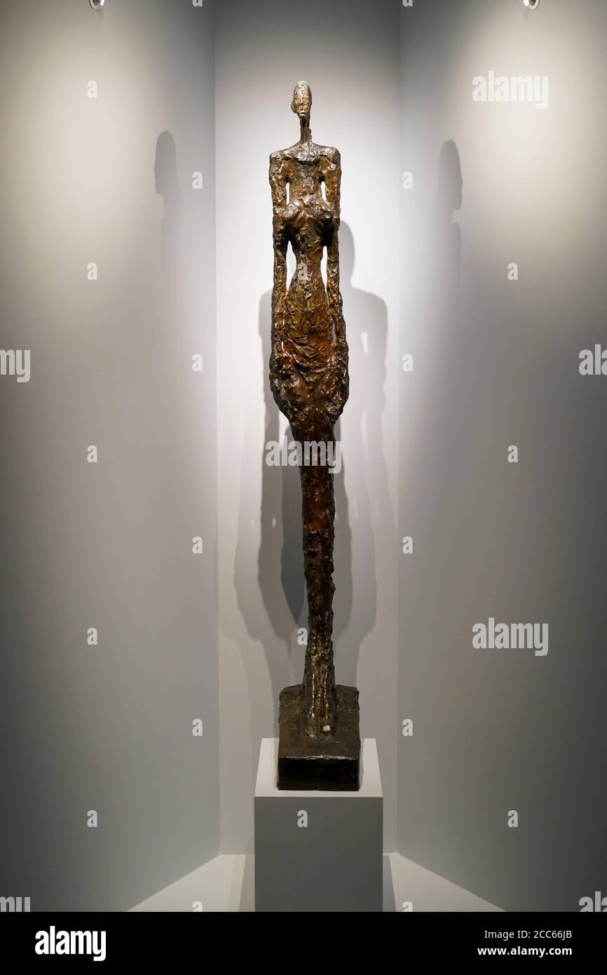 Alberto Giacometti (1901 - 1966), Femme de Venise V, Woman of Venice V, 1956, Bronze with brown and green patina,At the Goulandris Museum of Contempor Stock Photo