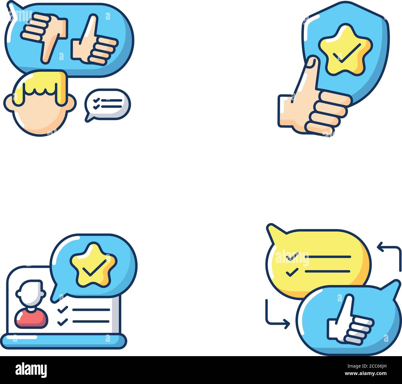Social communication RGB color icons set Stock Vector Image & Art - Alamy
