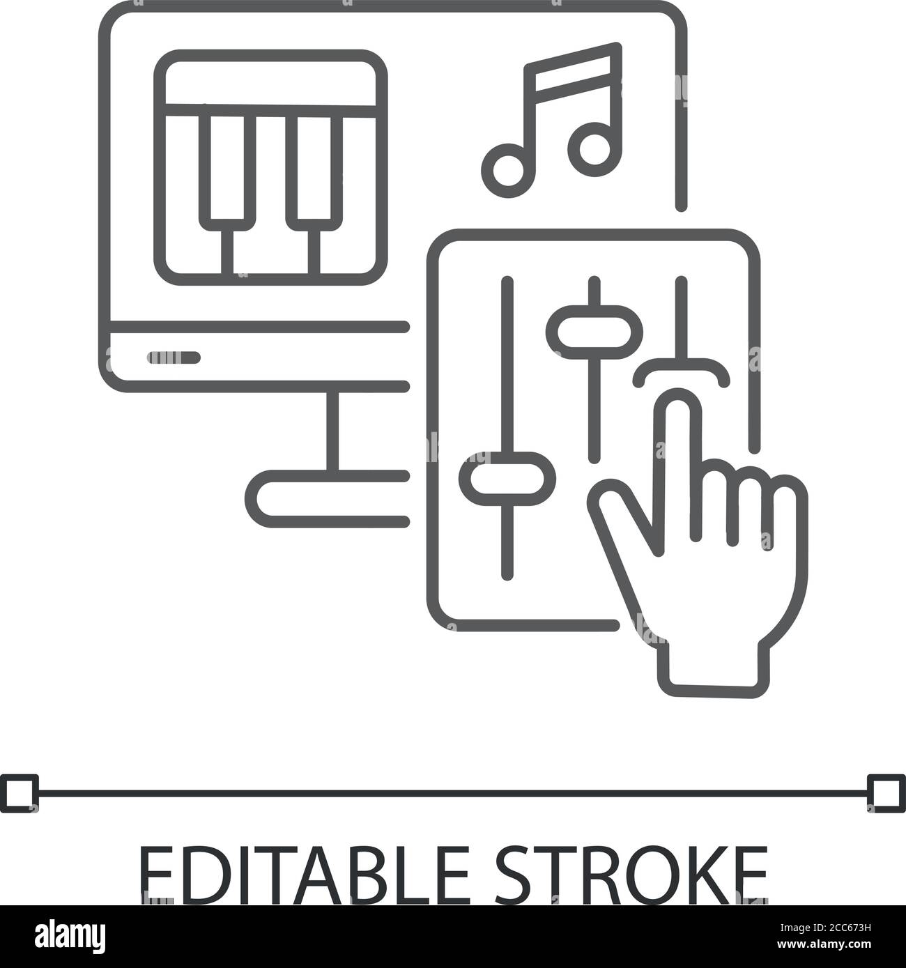DIY music linear icon Stock Vector Image & Art - Alamy