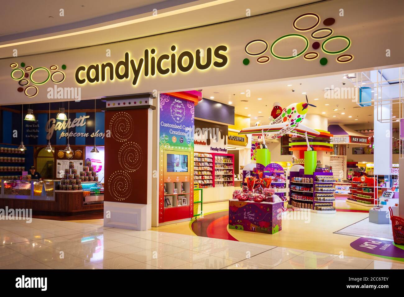 DUBAI, UAE FEBRUARY 25, 2019 Candylicious is a candy story in the