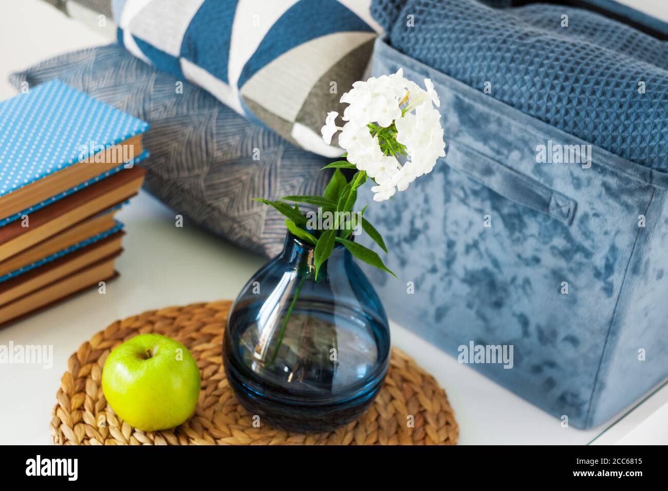 Stack of decorative hat boxes in a room Stock Photo - Alamy