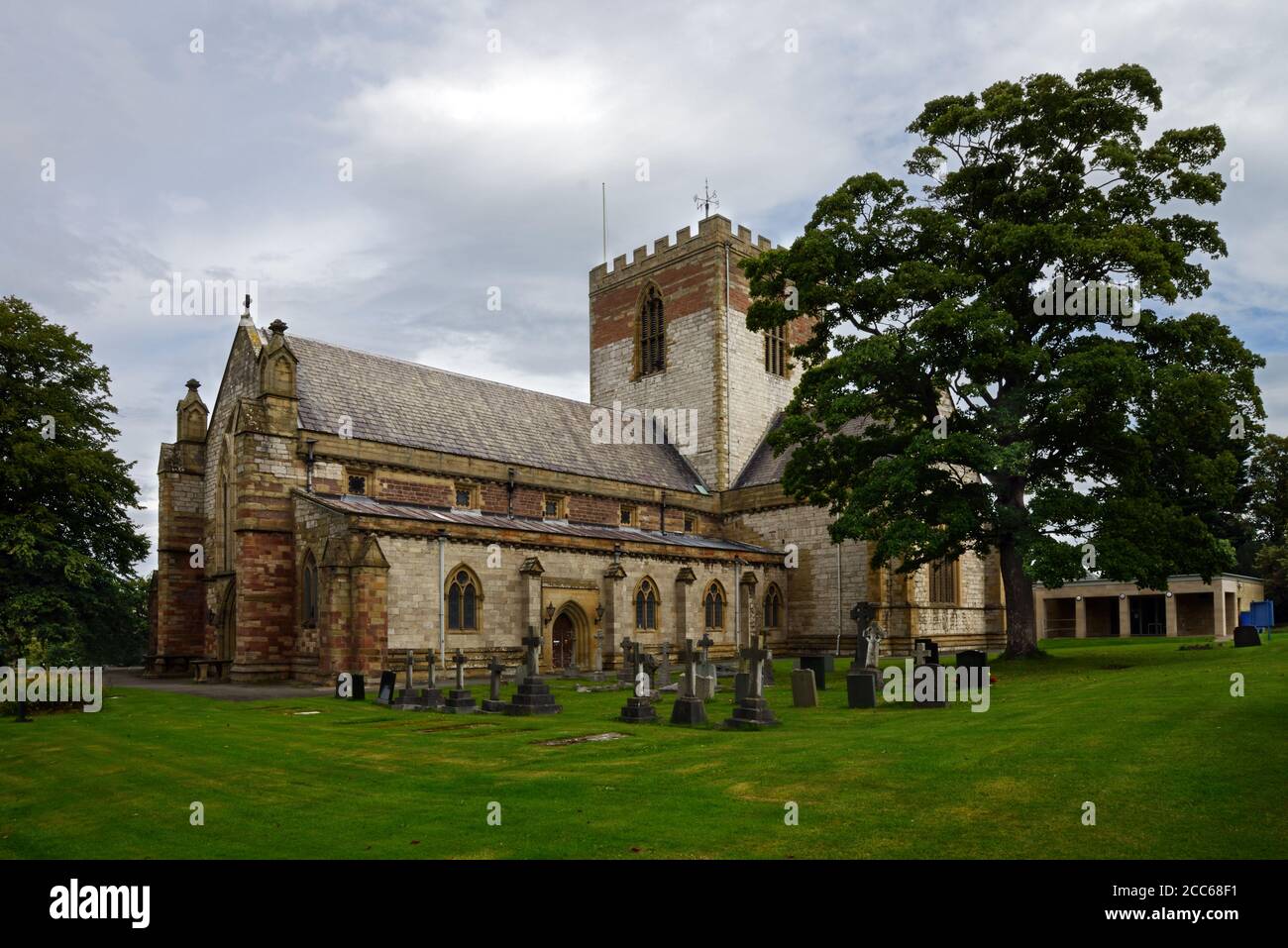 The Cathedral Church of Saints Asaph and Cyndeyrn (St Asaph Cathedral) is in St Asaph, Denbighshire, North Wales. Stock Photo