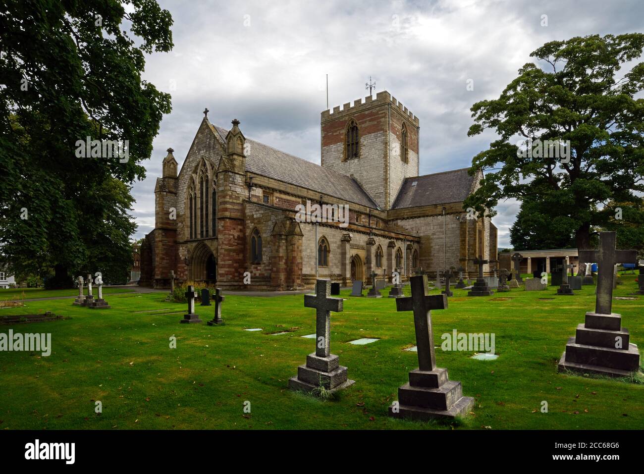 The Cathedral Church of Saints Asaph and Cyndeyrn (St Asaph Cathedral) is in St Asaph, Denbighshire, North Wales. Stock Photo