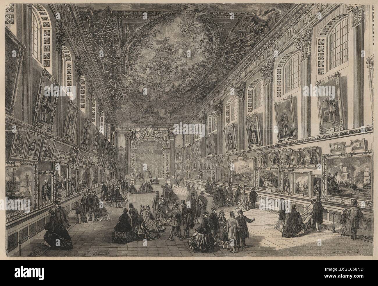 The Painted Hall of Greenwich Hospital Stock Photo