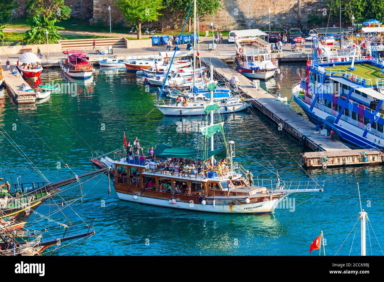 ANTALYA, TURKEY SEPTEMBER 14, 2014 Port in Antalya old town or