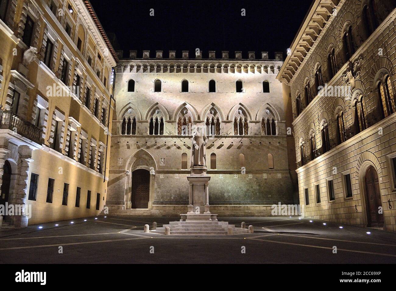 Everything counts in large amounts... since 1472 - Siena, Italy Stock Photo