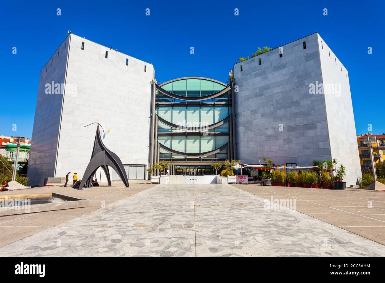 NICE, FRANCE - SEPTEMBER 27, 2018: Museum of Modern and Contemporary Art or MAMAC in Nice city, France Stock Photo