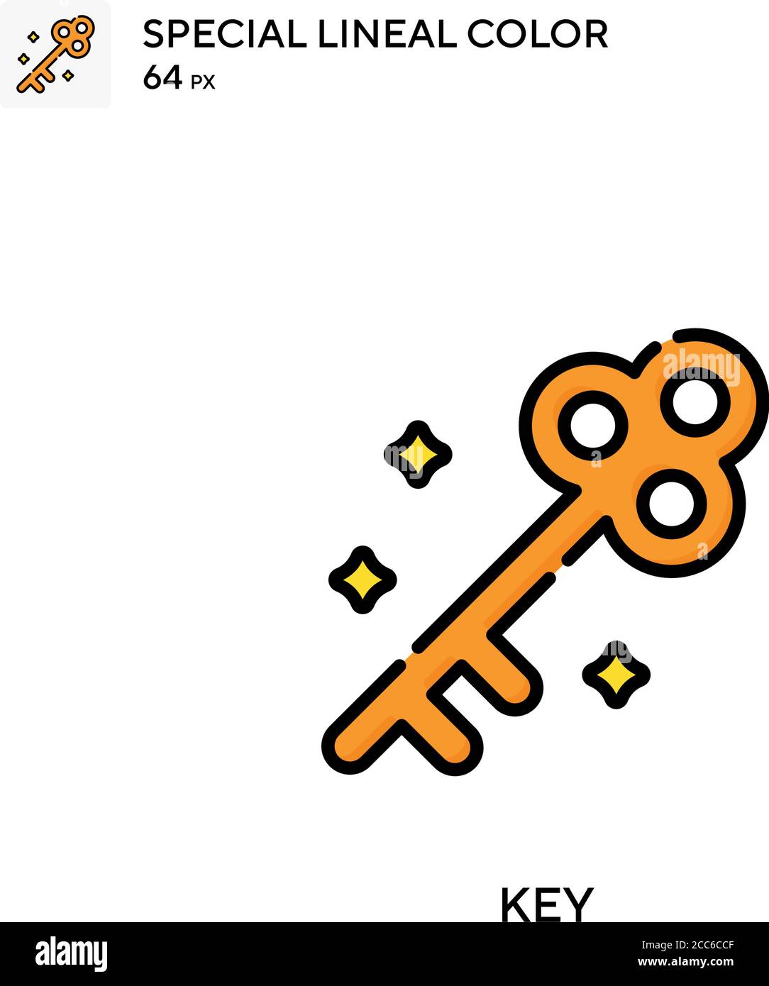Key soecial lineal color vector icon. Illustration symbol design ...