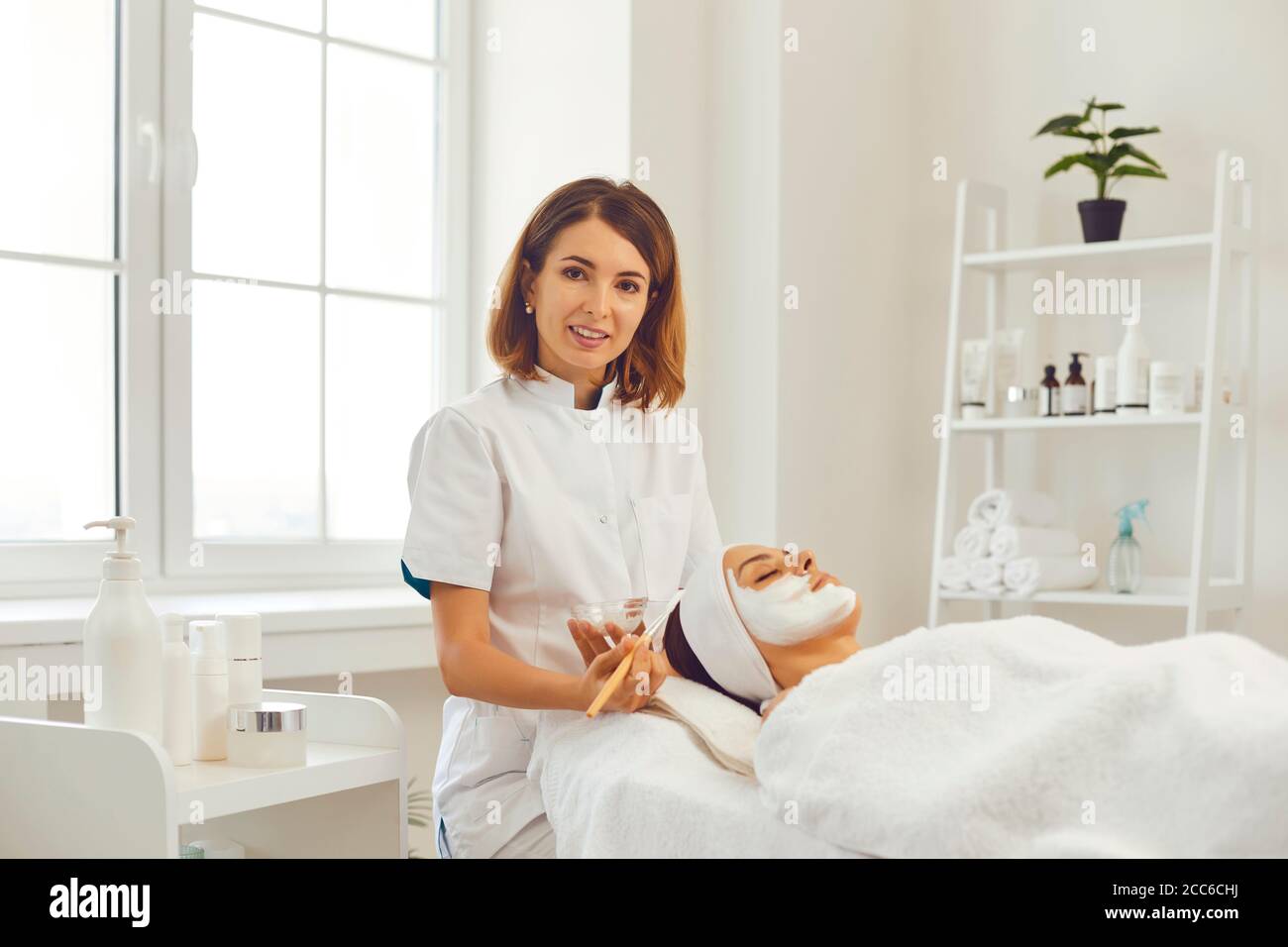 Woman peeling skin face hi-res stock photography and images - Alamy