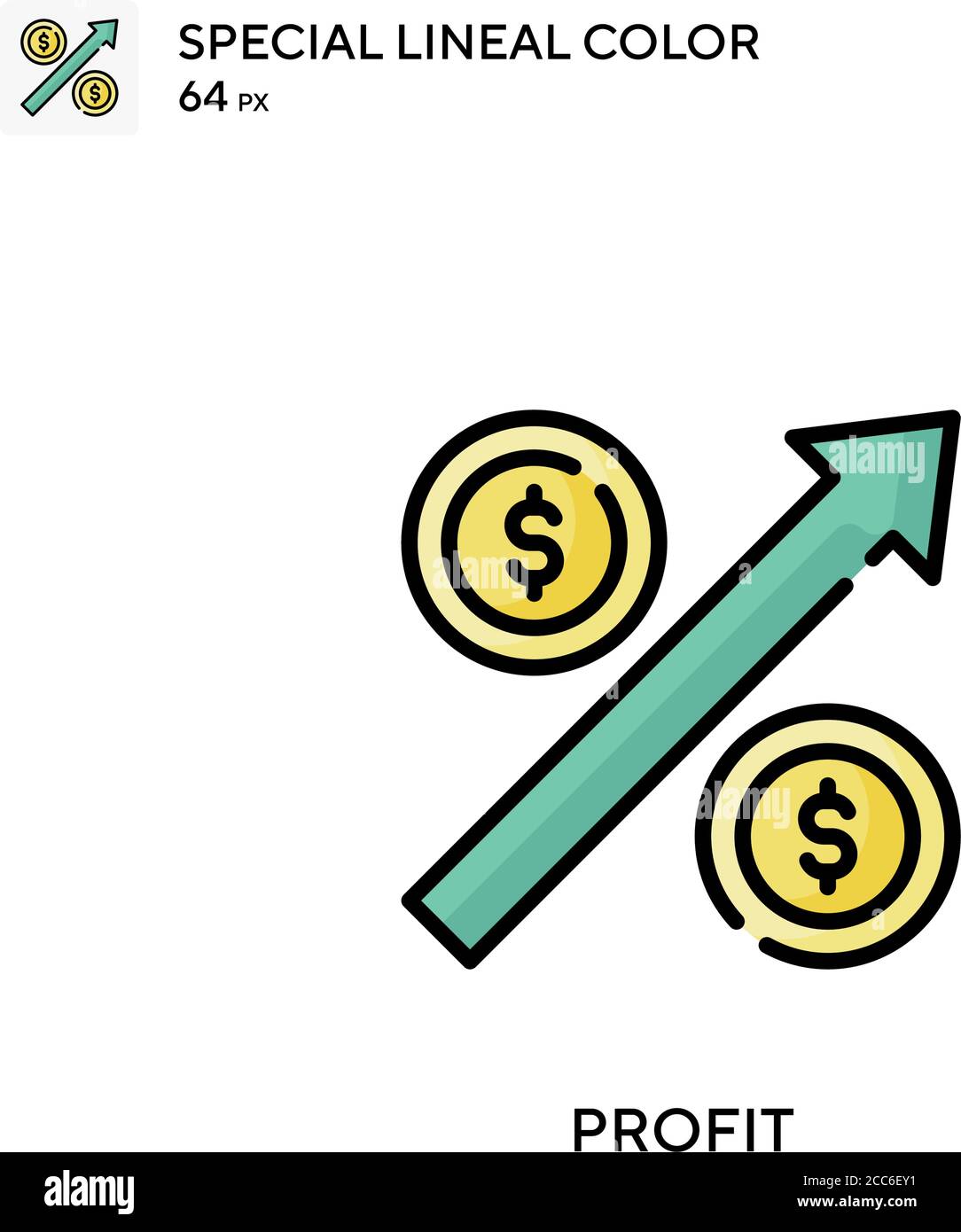 Profit soecial lineal color vector icon. Illustration symbol design ...