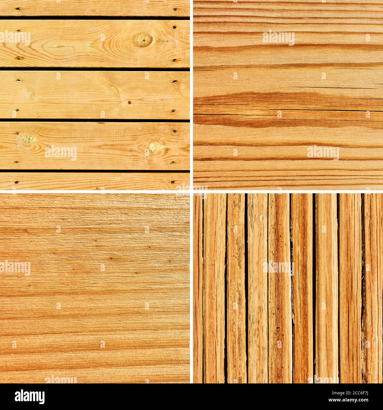 Set of wooden textures. Natural backgrounds Stock Photo