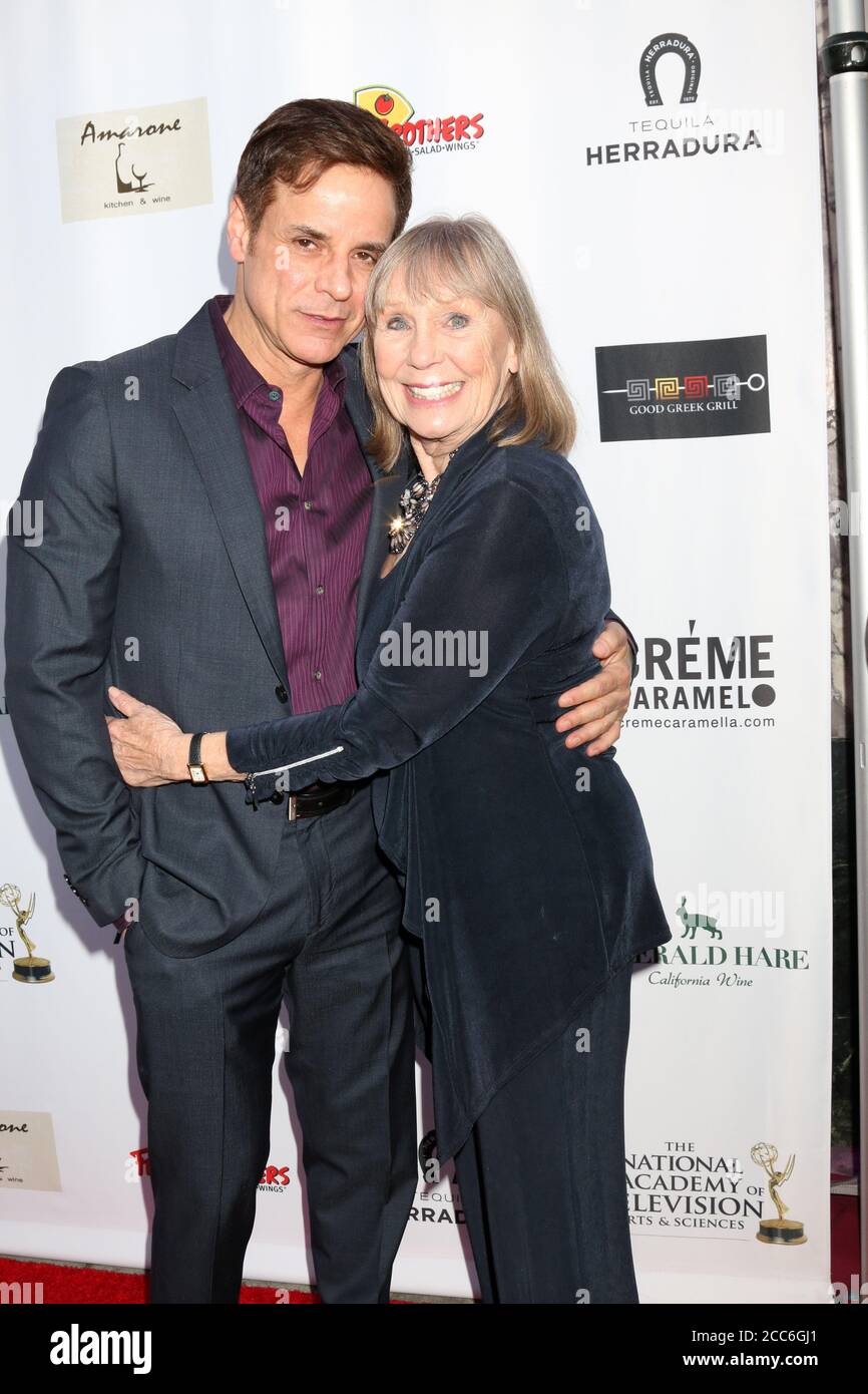LOS ANGELES - APR 25:  Christian LeBlanc, Marla Adams at the NATAS Daytime Emmy Nominees Reception at Hollywood Museum on April 25, 2018 in Los Angeles, CA Stock Photo