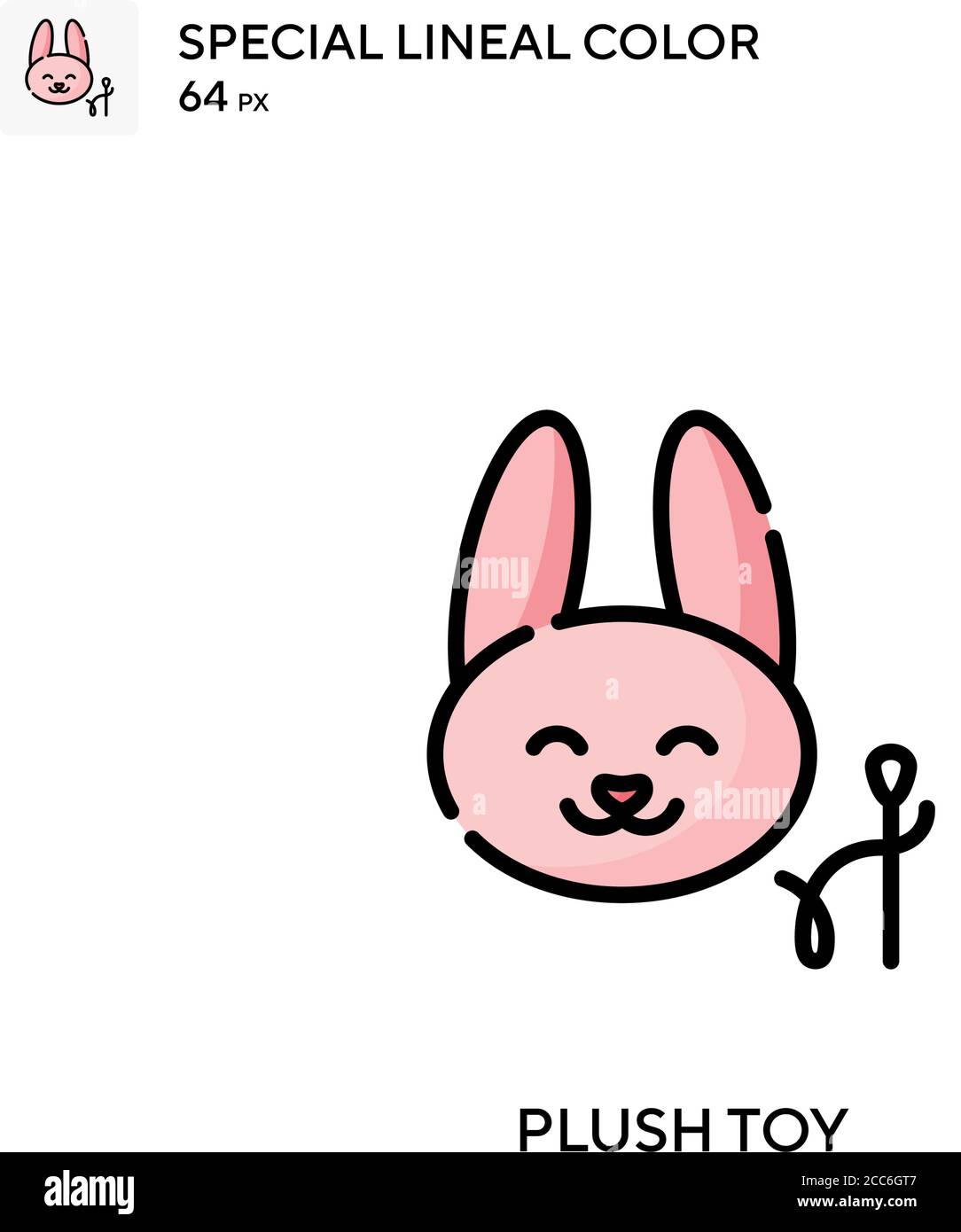 Plush toy soecial lineal color vector icon. Illustration symbol design ...