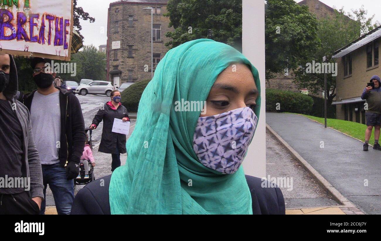 Safyah, who did not wish to give her surname, joined around 100 people for a demonstration outside Halifax police station on Wednesday afternoon. A West Yorkshire officer has been suspended after a video was widely shared of Hassan Ahmed, 27, being arrested in Halifax on Sunday. Safyah is Hassan Ahmed's sister. Stock Photo