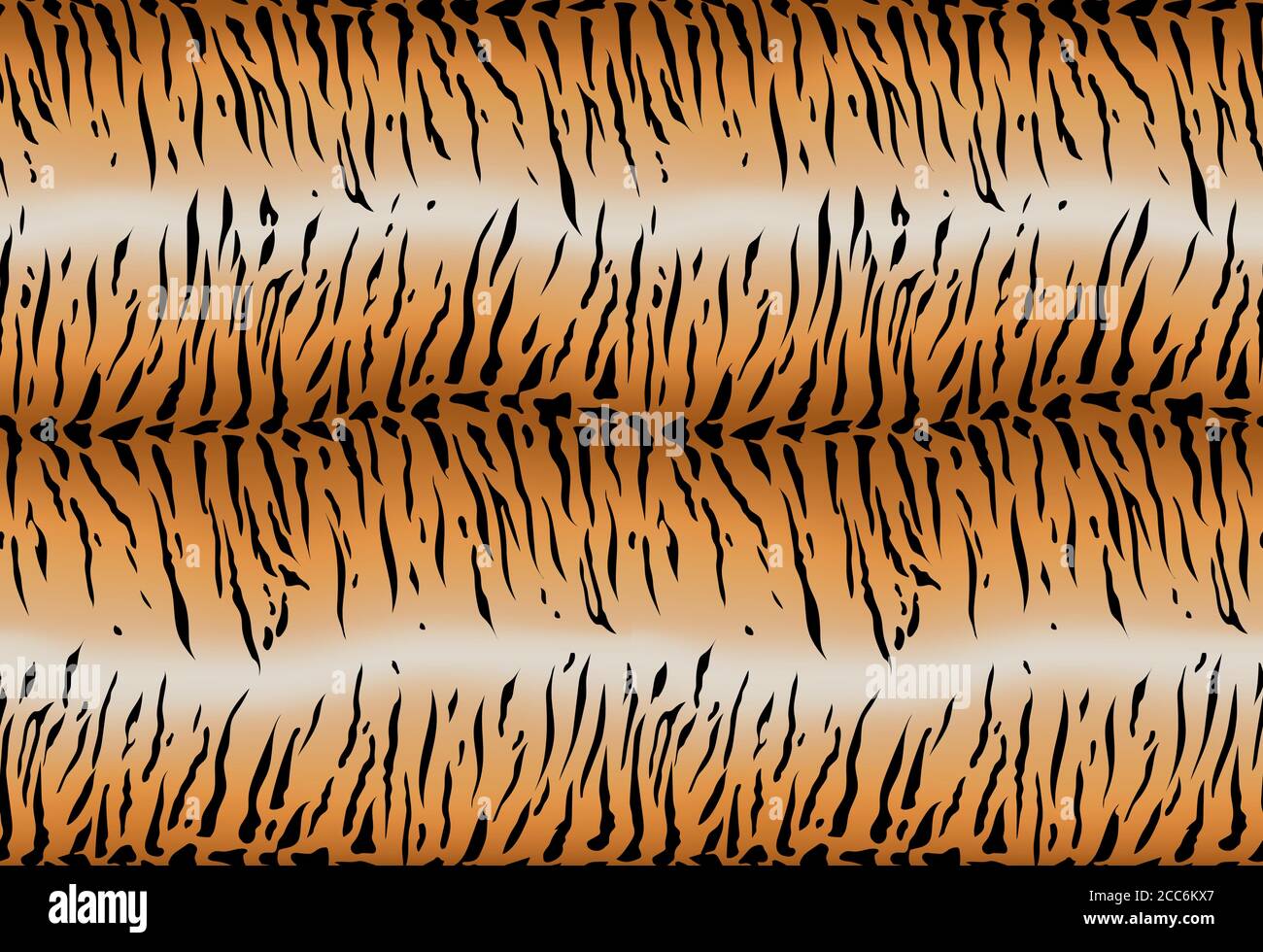 Tiger fur pattern. Tiger skin striped seamless vector. Animal print. Faux black lines wild cat print texture. Graphic illustration background Stock Vector